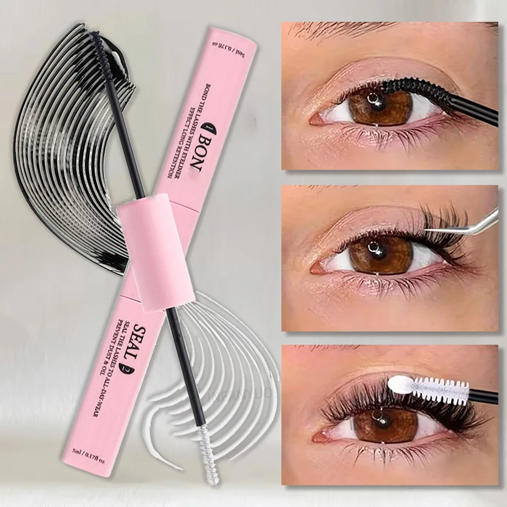 Dual-End Eye Lash Glue Bond And Seal 2-Step DIY Eyelash Extension Lasting Strong Adhesion Makeup Lash Removal Glue Combined