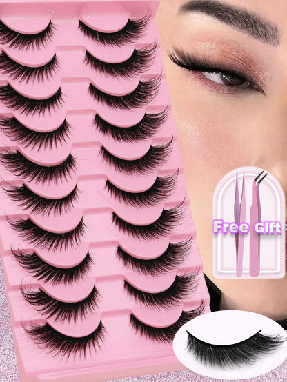 5/10Pairs 3D Mink Lashes Natural Eyelashes Dramatic False Eyelashes Faux Cils Makeup Wholesale Fake Eyelash Extension maquiagem