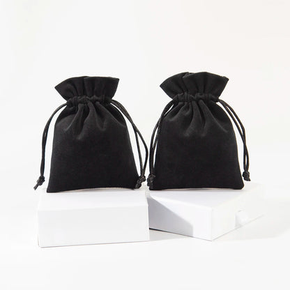 5Pcs Velvet Drawstring Bag 7x9cm 8x10cm 9x12cm 10x15cm 12x16cm 13x18cm 15x20cm Suede Flannel Gift Storage Pouch Makeup Organizer