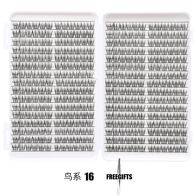 Individual Lashes Eyelash Book Clusters Extensions False Eyelash DIY at Home Cluster Eyelash Extensions Makeup Kit Lashes