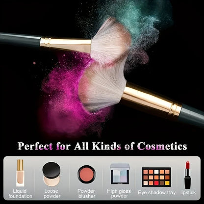 14-Piece Makeup Brush Set, Soft Nylon Bristles, Foundation Brush, Eyeshadow Brush Multi-Function Makeup Brush Travel Set