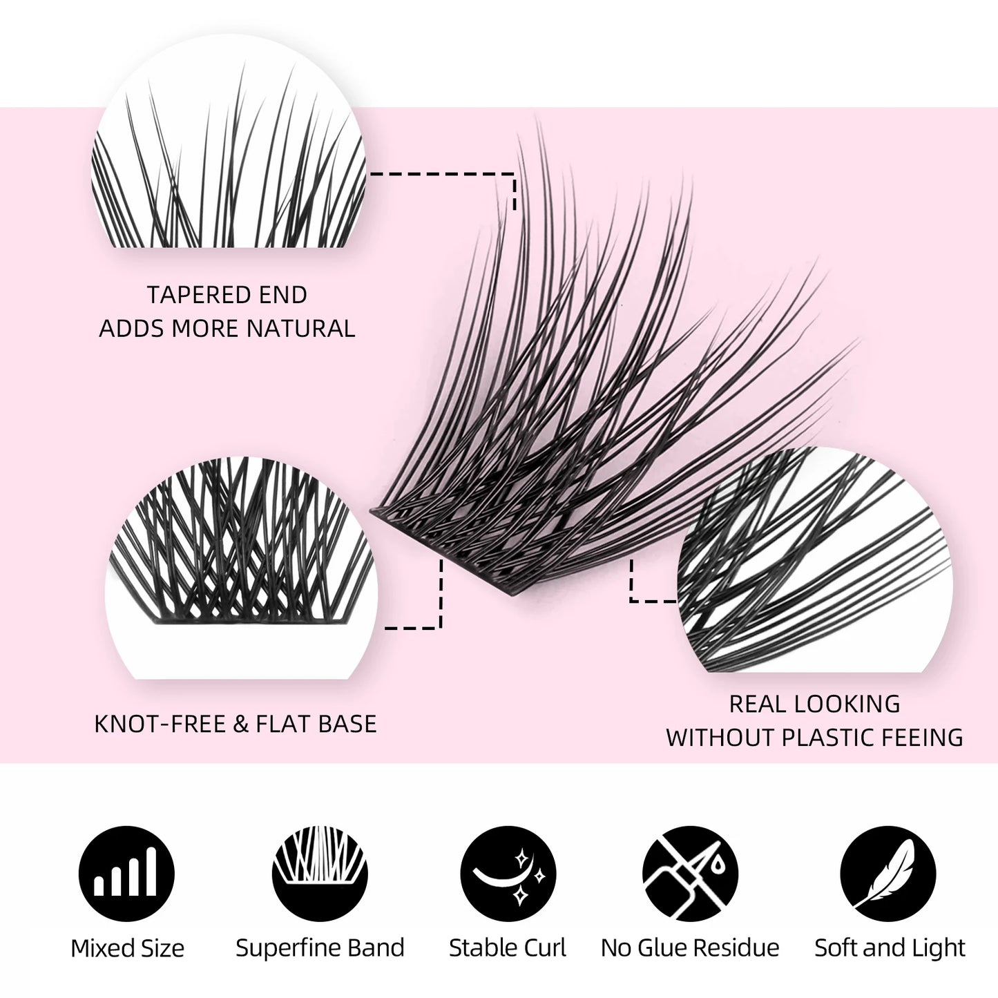 Super Cheap MASSCAKU Segemented DIY Handmade Make up Fake Lashes Cosplay Eyelashes Brush Bond maquillaje Makeup Products Fan
