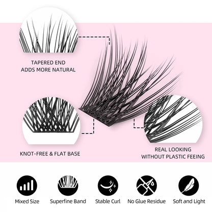 Super Cheap MASSCAKU Segemented DIY Handmade Make up Fake Lashes Cosplay Eyelashes Brush Bond maquillaje Makeup Products Fan