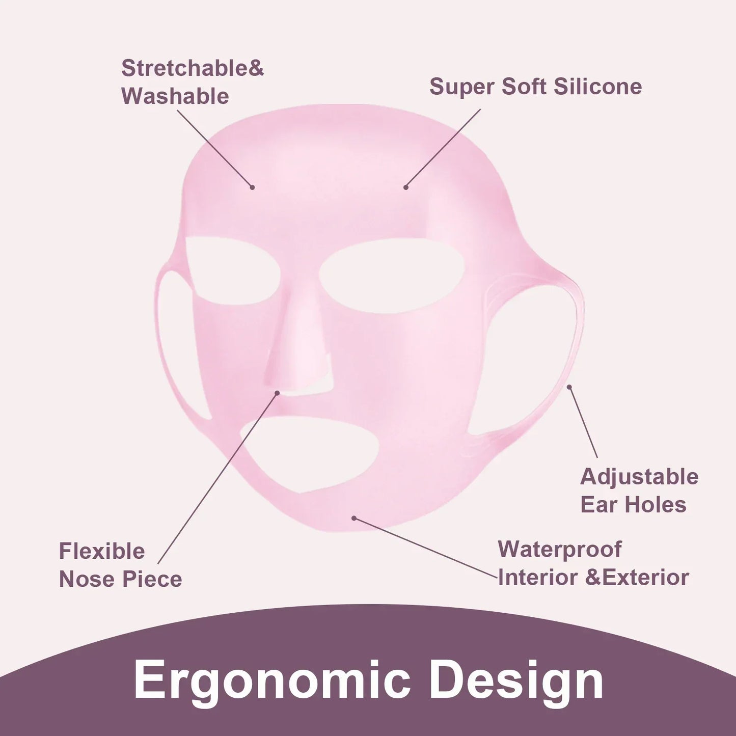 Silicone Facemask Holder Reusable Silicone Face Mask Holder for Sheet Masks Wet Locking Avoid Evaporation Skincare Beauty Tool