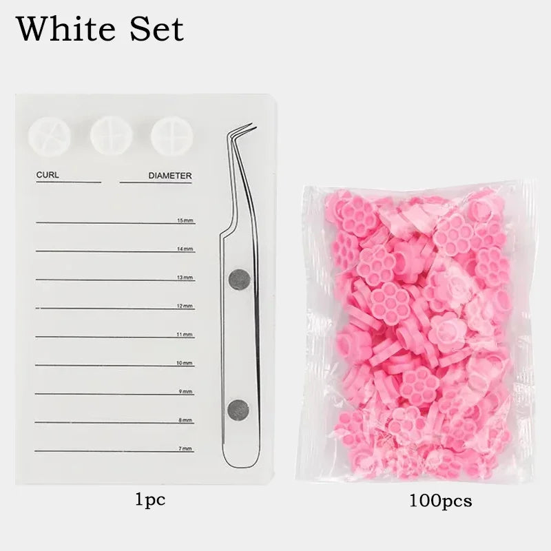 Eyelash Extension Scale Holder Magnetic Acrylic Lash Board Glue Pallet Cup Clean Hygienic False Eyelash Pad Eyelash Makeup Tools
