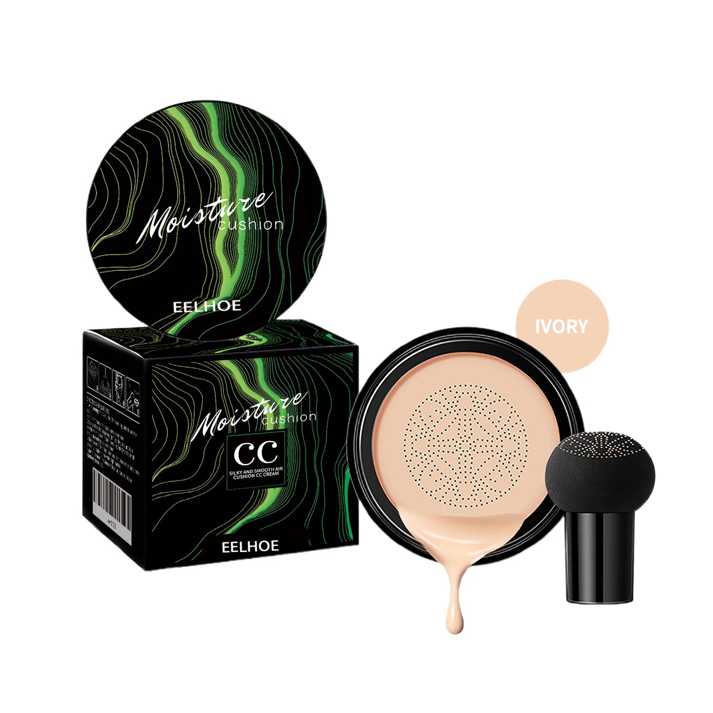 Instant Blur Mushroom Head Air Cushion BB Cream Foundation Full Coverage Matte Face Makeup Long Lasting Moisturizing Skin Tint