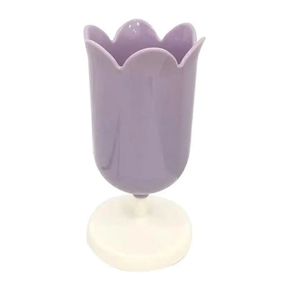 Plastic Flower Decoration Creative Pencil Cup Tulip Pencil Organizer Desk Organizer Makeup Brush Holder Girls Room Ornament