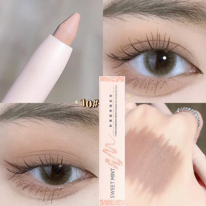 White Eyeliner Shiny Glitter Eyeshadow Stick Eye Liner Pen 15 Colors Matte Brown Pink Pearlescent Eyes Makeup Brighten Silkworm