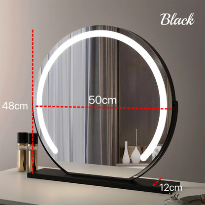 Vanity Makeup Mirror with Lights Detachable 15x Magnification 3 Color Lighting Modes Touch Screen Control 360°Rotation