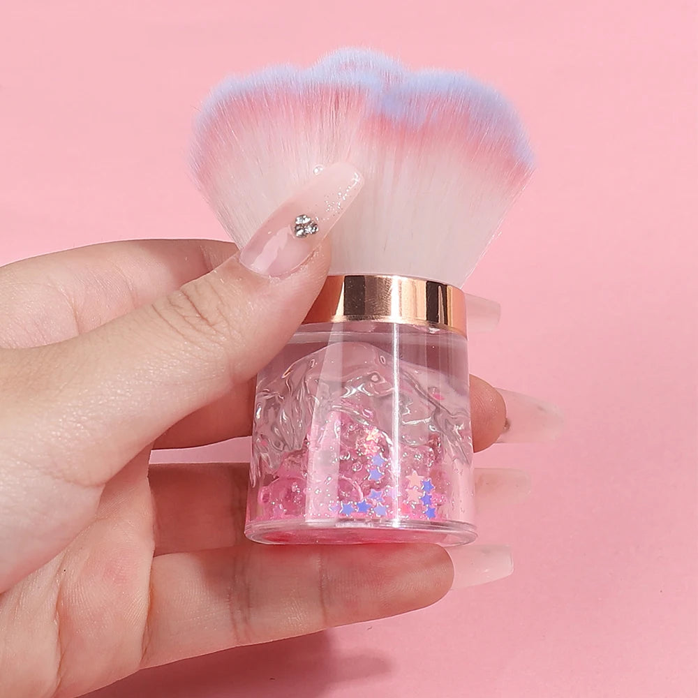 Nail Art Mushroom Rose Head Brush Remove Nail Dust Brush Polish Powder Cleaning Tool Beauty Makeup Brushes Manicure Accessories