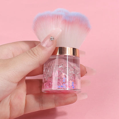 Nail Art Mushroom Rose Head Brush Remove Nail Dust Brush Polish Powder Cleaning Tool Beauty Makeup Brushes Manicure Accessories