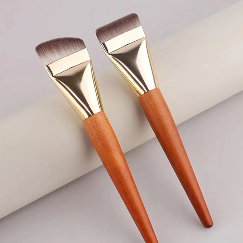 1/2pcs Ultra Thin Foundation Brush Soft Hair Thin Face Contour Brush Flat Contour Brush Blending Foundation Cream Makeup Brushes