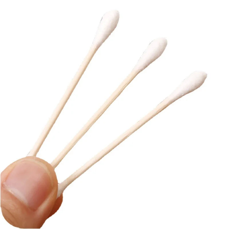 100/500/1000/2000pcs Double Head Women Makeup Cotton Buds Tip Cotton Swab For Wood Sticks Nose Ears Cleaning Health Care Tools