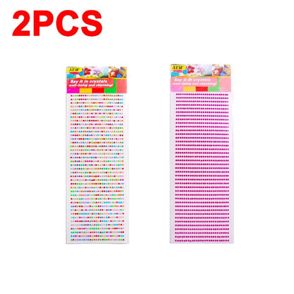 New 3mm Rhinestones for Face Makeup Crystals Bright Face Jewelry Gems Stickers Children's Stickers Adhesive Glitters for Face