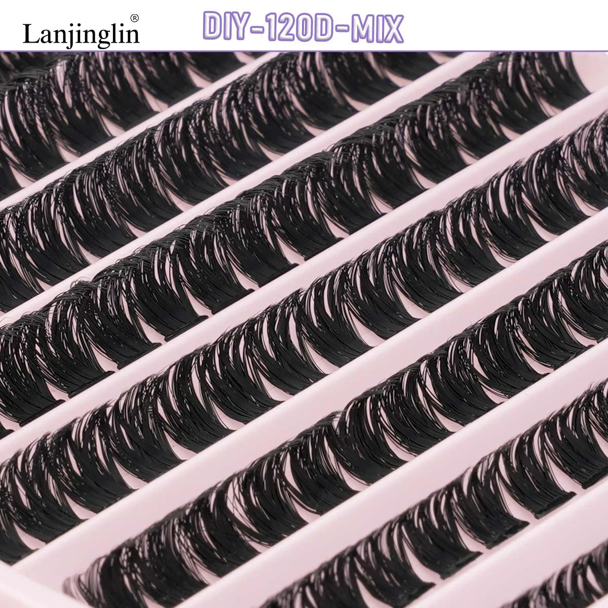 New 10Rows Individual Lashes Kit Natural Long DIY Cluster Eyelashes with Lash Bond and Seal Extension Kit Makeup Tools Faux Cils