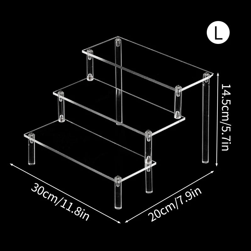 3/5/7 Tiers Eyeshadow Palette Organizer Clear Acrylic Display Stand Lipstick Powder Cosmetics Shelf Rack Makeup Holder
