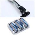 1 Handle + 3 Blades/ Men Women Manual Safety Razor 6-Layer Stainless Steel Hair Removal Shaving Replaceable Shaver Head