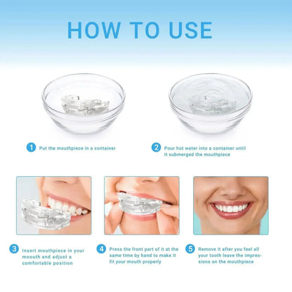 Adjustable Anti-Snoring Mouth Guard Mouthpiece Bruxism Snoring Stopper Sleeping Device Improve Sleep Comfortable Fit