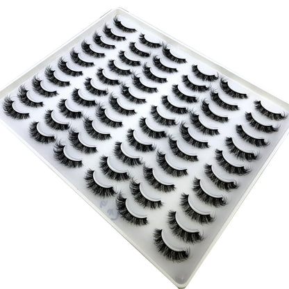 HBZGTLAD 30/40 pairs of natural long 3D artificial mink false eyelashes false eyelashes makeup set mink eyelashes extended eyela