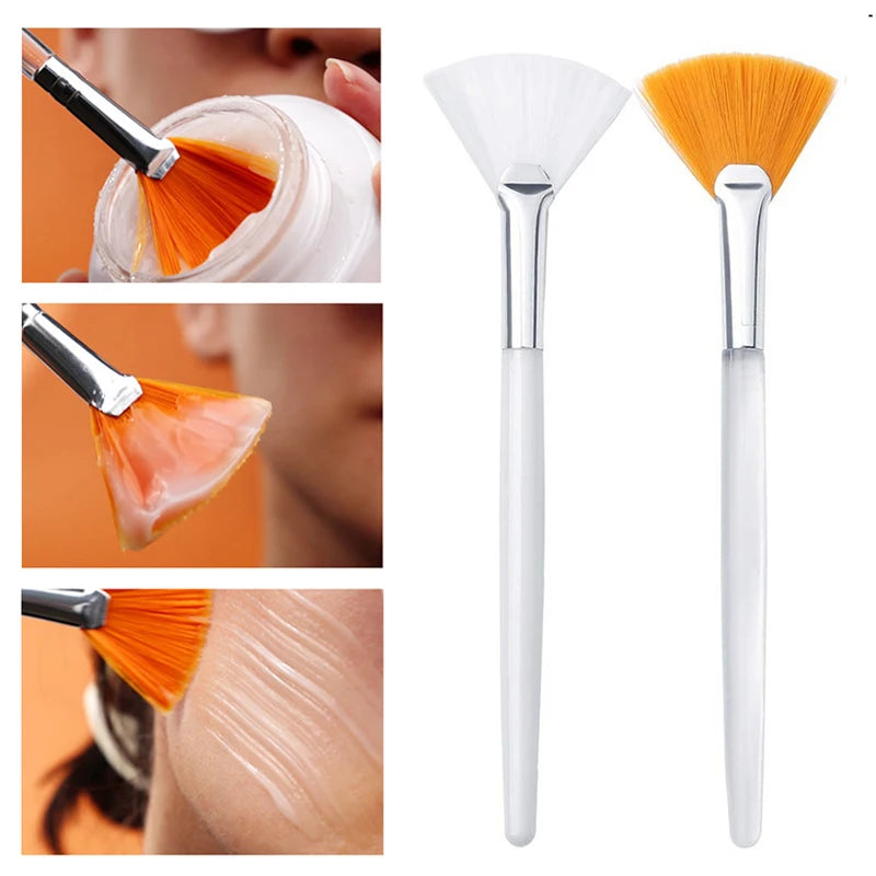 Practical Facial Brushes Fan Makeup Brushes Portable Mask Brush Cosmetic Tools for Women Flexible Facial Soft Mask Applicator