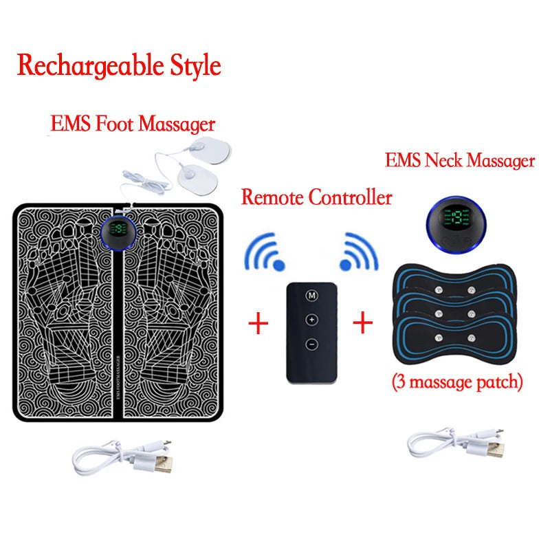 Electric Foot Massager Pad Muscle Massage Relaxation Trainer For Massage Fitness Outdoor Sport Home Family Relax
