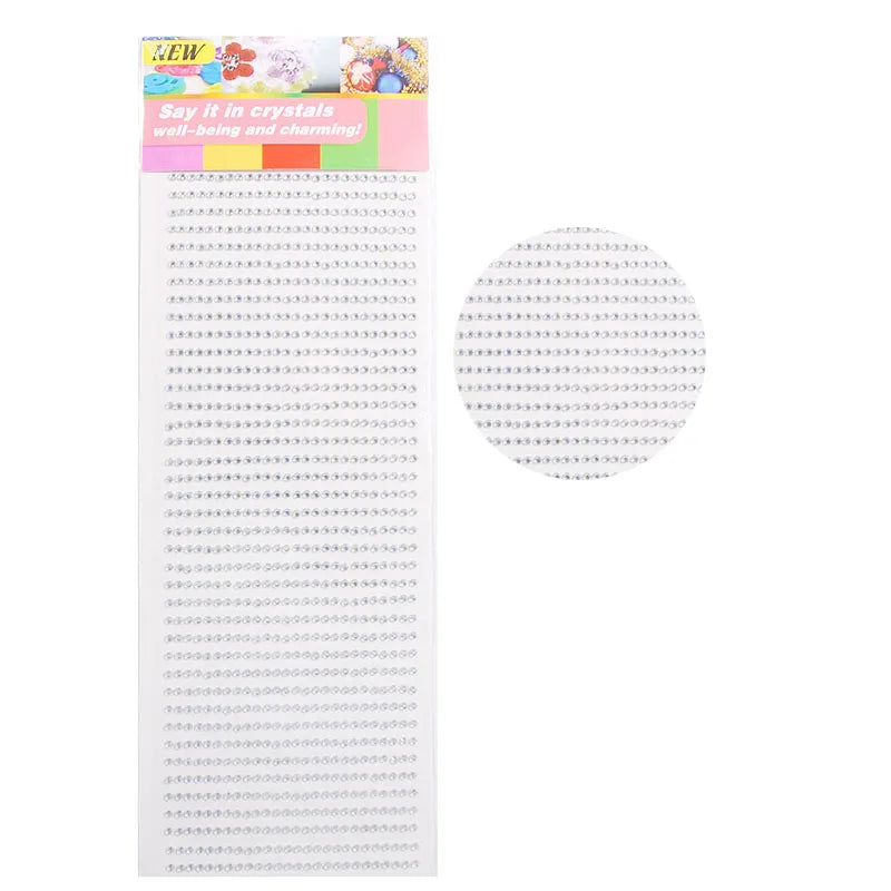 New 3mm Rhinestones for Face Makeup Crystals Bright Face Jewelry Gems Stickers Children's Stickers Adhesive Glitters for Face