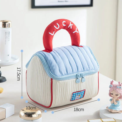 268--Women’s New Large-Capacity Compartmentalized Waterproof Portable Travel Storage Bag, House-Shaped Makeup Bag with Handle