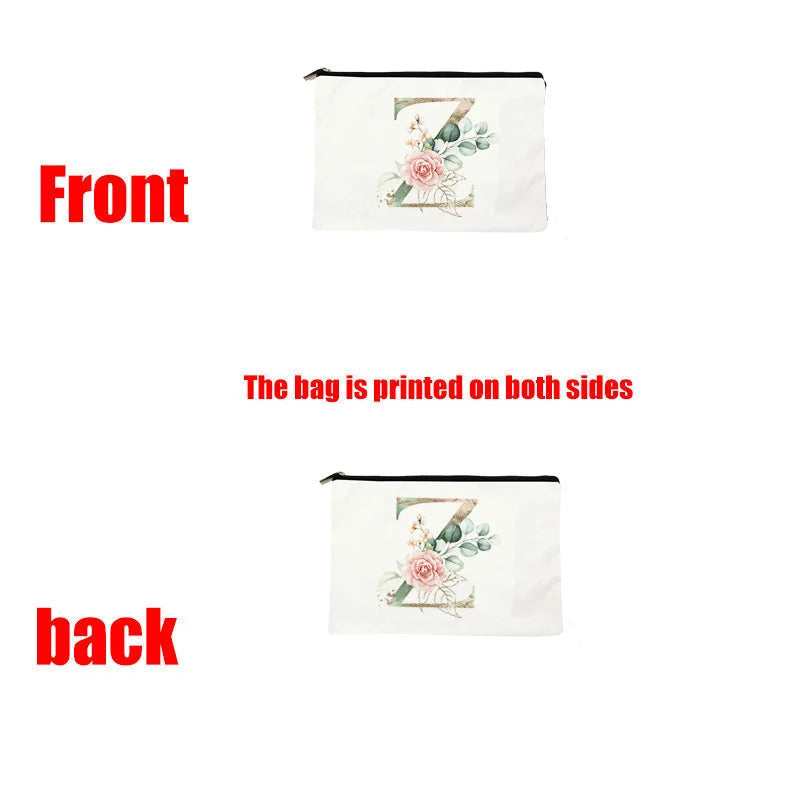 Custom Makeup Bag Trendy Canvas Travel Cosmetic Organizer Luxury Wedding Bridesmaid Gift Purse Vintage Brand Side Bag for Ladies