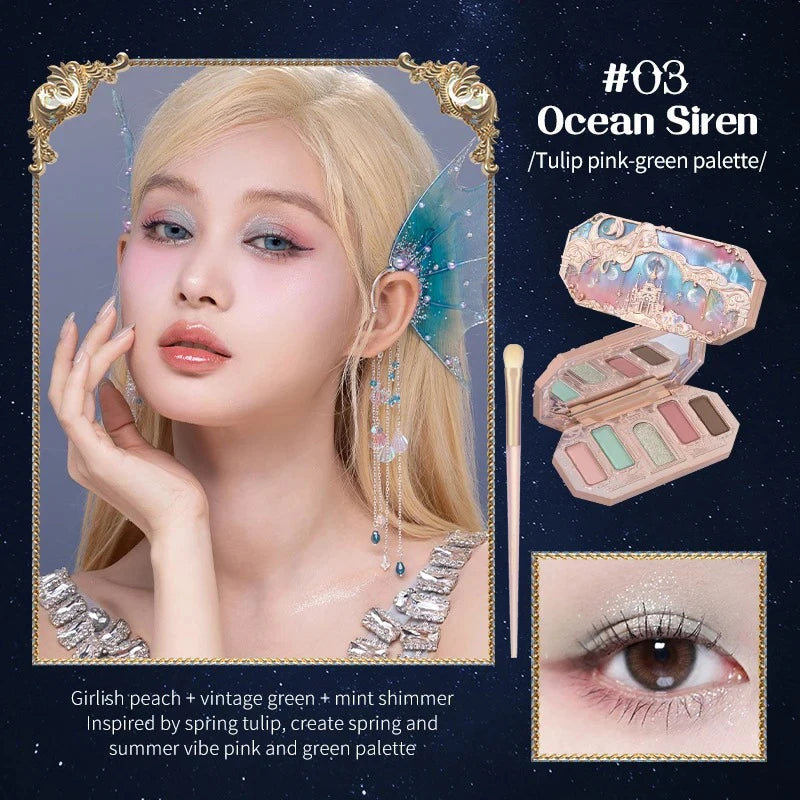 Flower Knows Swan Ballet Eyeshadow Palette Matte Fine Shimmer Pearl Face Palette 6 Colour Glitter Eye Shadow Flowerknows Makeup