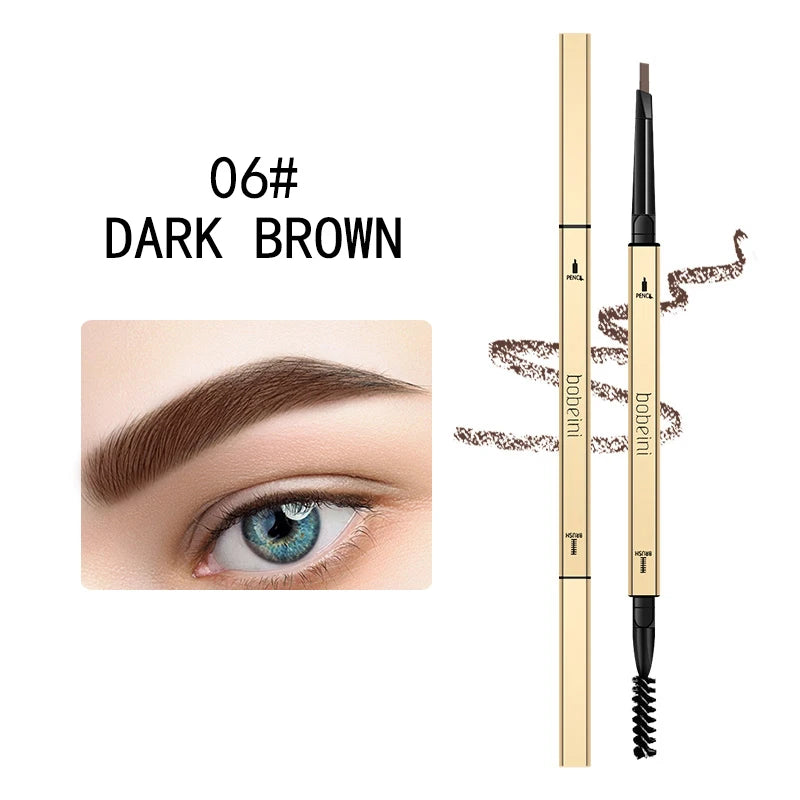 6-color small gold eyeliner pen - double-ended long-lasting eyeliner, waterproof and non-marring eyeliner, brush-style eyeliner