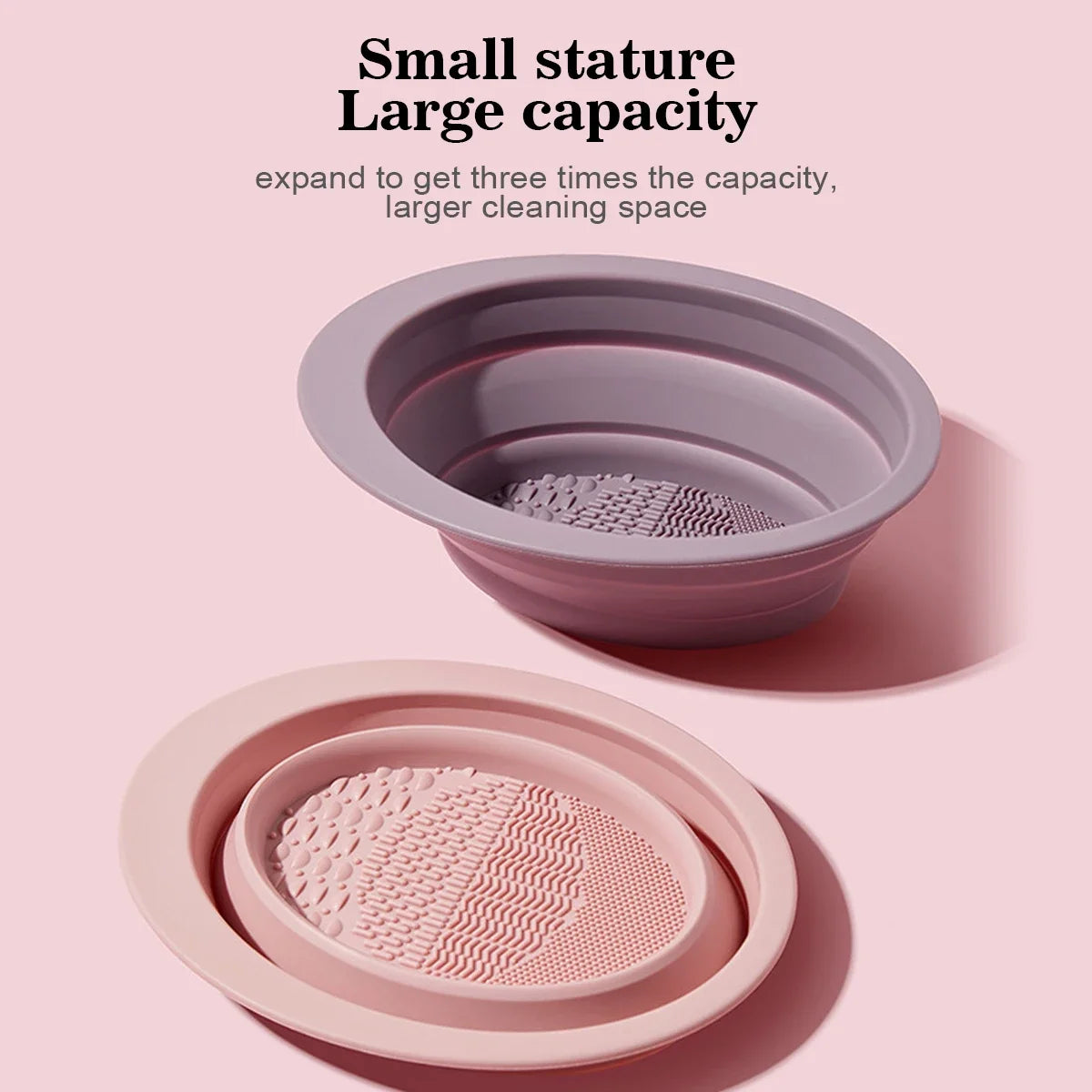 Soft Silicone Makeup Brush Cleaner Folding Powder Puff Cleaning Bowl Eyeshadow Brush Cleaning Pad Beauty Tools Portable Washing