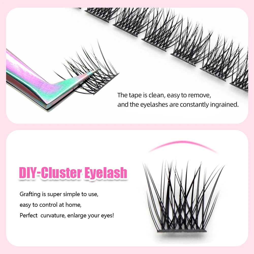 Super Cheap MASSCAKU Segemented DIY Handmade Make up Fake Lashes Cosplay Eyelashes Brush Bond maquillaje Makeup Products Fan