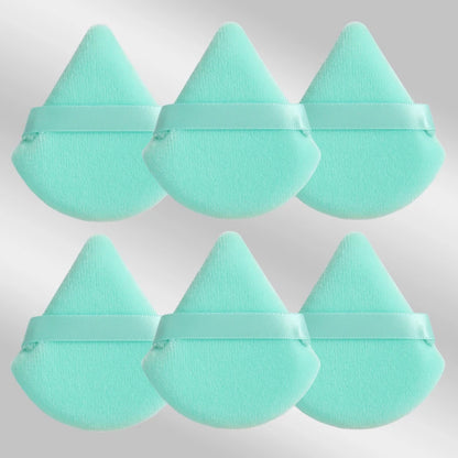 6 Pcs New Triangular Sponge Puffs with a Soft Skin Friendly and Delicate Makeup Feel Suitable for Home or Travel Use