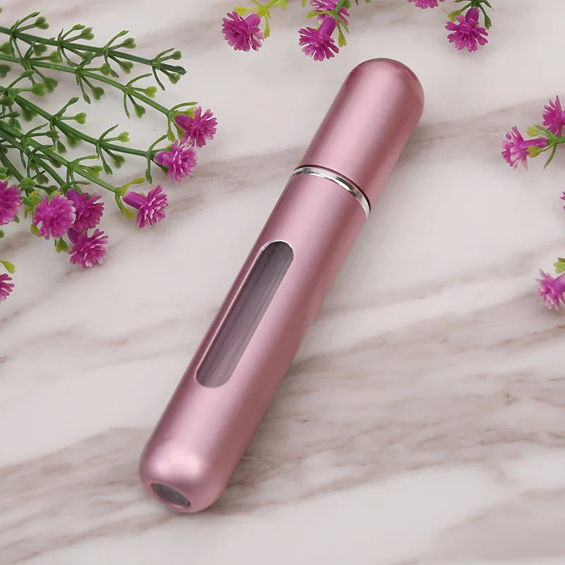 8/10ml Mini Portable Refillable Perfume Bottle Atomizer Pump Aluminum Spray Bottle Cosmetic Container Travel Makeup Tools