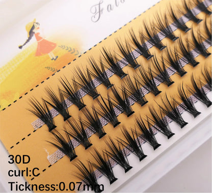 20D/30D Mink Eyelashes 1 Box/60 Bundles Natural Eyelash extension 3D Russia Individual Eyelash Cluster Makeup Tools Lashes Cilia