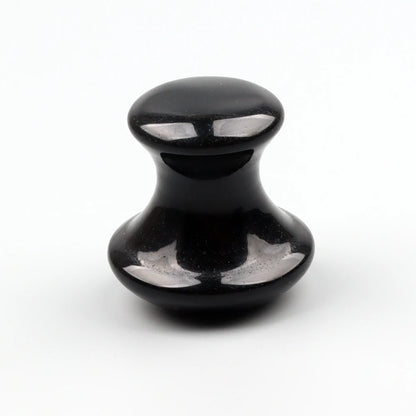 Obsidian Mushroom Face Care Massager Natural Crystal Gua Sha Tool Massage Head Eye Skincare Scraper Wrinkle Beauty Products