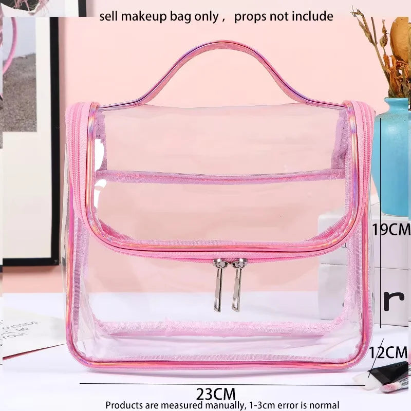 1/3Pcs Set Transparent Toiletry Bags Large Capacity Bag Travel Organizer Storage Pouch Makeup Cosmetics Bag Multifunction