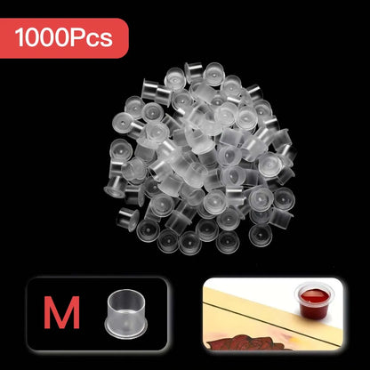 Disposable Tattoo Transparent Ink Cups Permanent Makeup Coloring Pigment Cup Container Tattoo Accessory for Tattoo Artists