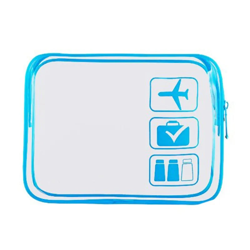 Clear Zippered Makeup Organizer Bag - Transparent Cosmetic Case For Travel & Bathroom Storage 