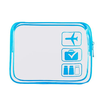 Clear Zippered Makeup Organizer Bag - Transparent Cosmetic Case For Travel & Bathroom Storage 
