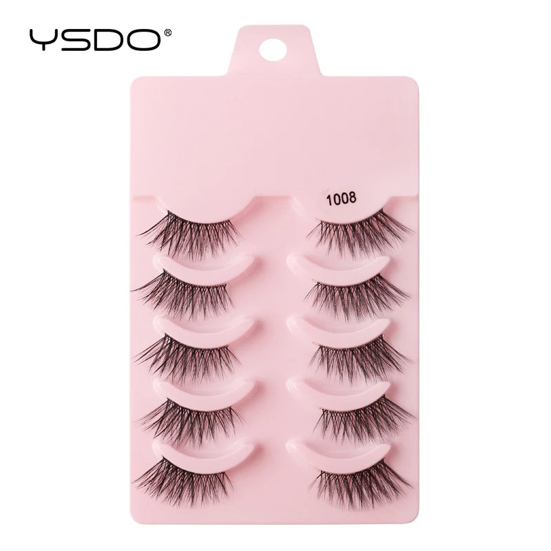 Half Eyelashes 5/10/14/20 Pairs Natural Faux Mink Lashes Cat Eye Lashes Wispy Fluffy Eyelash Extension Makeup Manga False Lashes