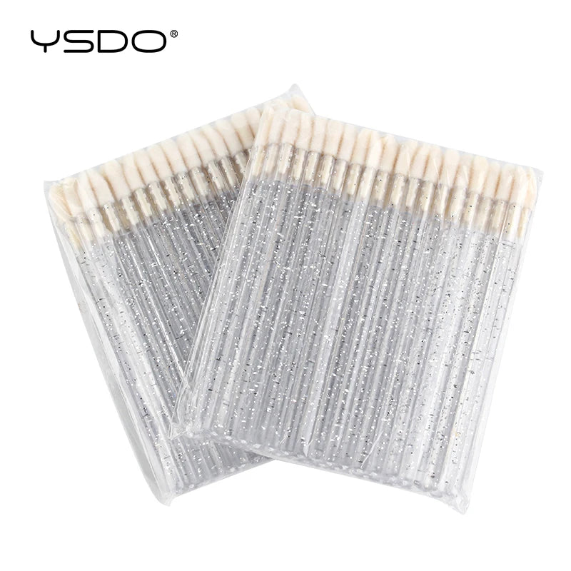YSDO 5/50 PCS Crystal Lip Brushes Makeup Eyelash Extension Mascara Applicator Lipstick Wands Lip Brush Cosmetic Tools