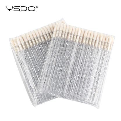 YSDO 5/50 PCS Crystal Lip Brushes Makeup Eyelash Extension Mascara Applicator Lipstick Wands Lip Brush Cosmetic Tools