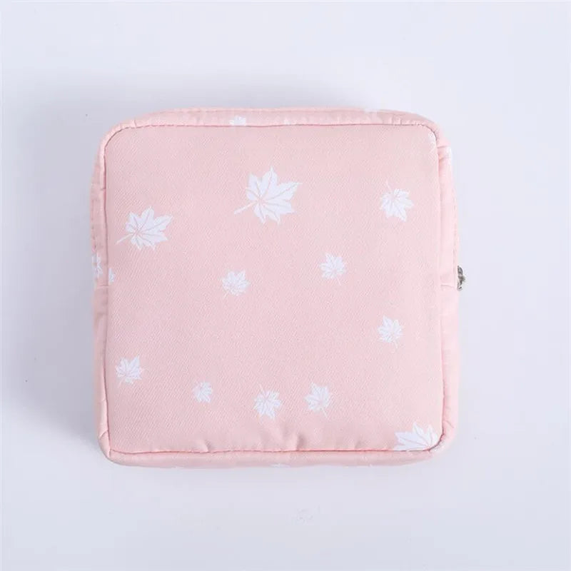 Women Sanitary Napkin Tampon Storage Bag Cute Sanitary Pad Pouches Portable Makeup Lipstick Key Earphone Data Cables Organizer