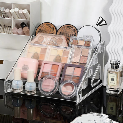 3/5/7 Tiers Eyeshadow Palette Organizer Clear Acrylic Display Stand Lipstick Powder Cosmetics Shelf Rack Makeup Holder