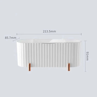 3 Grids Makeup Sponge Puff Storage Box Swab Clear Desktop Organizer Beauty Egg Bathroom Shelf Cleaning Rod Beauty Tool Container