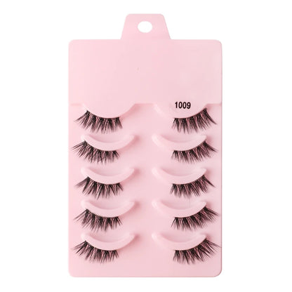 YSDO Half Eyelashes 3/5/10 Half Lashes Soft Natural Cat Eye Lashes Makeup Tool Extension Fluffy Faux Cils maquiagem Half Lashes