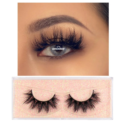 LEHUAMAO Eyelashes 3D Mink Lashes natural mink lashes for daily wear soft lashes Eyelash extension real Eyelash for makeup D103