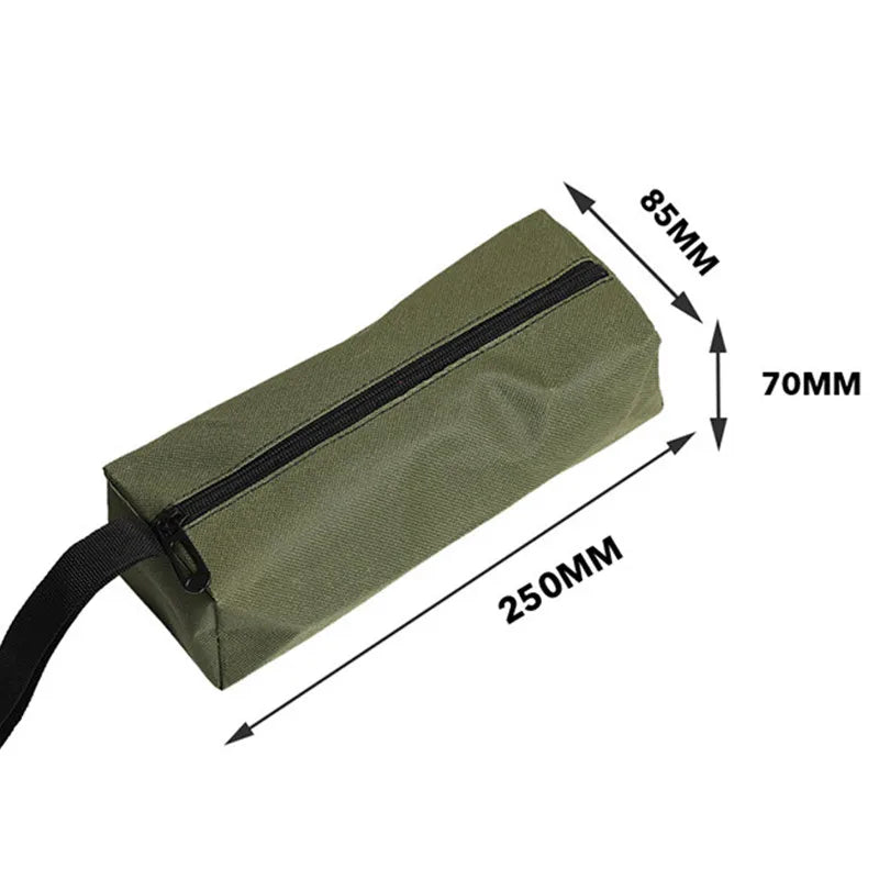 Oxford Canvas Waterproof Storage Hand Tool Bag Screws Nails Drill Bit Metal Parts Fishing Travel Makeup Organizer Pouch Bag Case