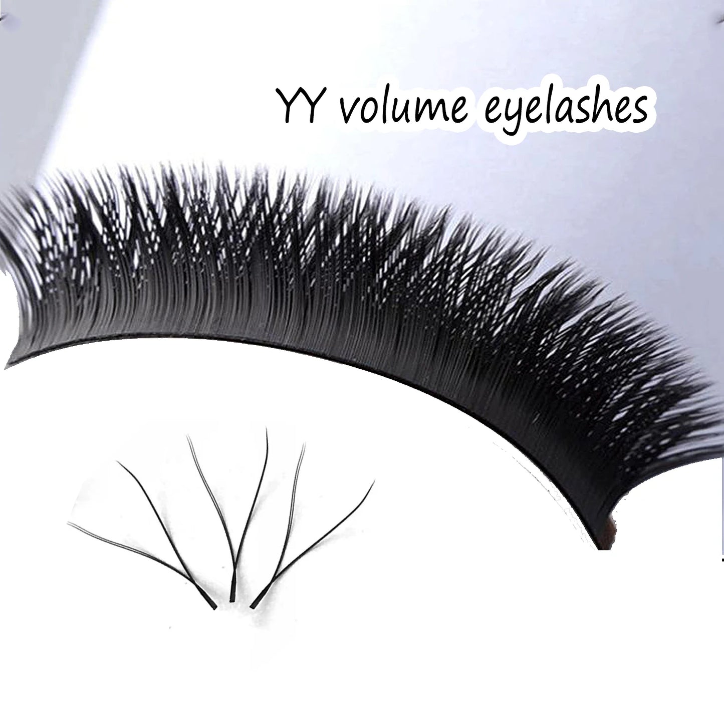YY Lash Extensions Y Shape Volume Eyelash 3D Faux Cil Premade Fans Lash Cluster Makeup Classic Individual Eyelash Bundle CIlios